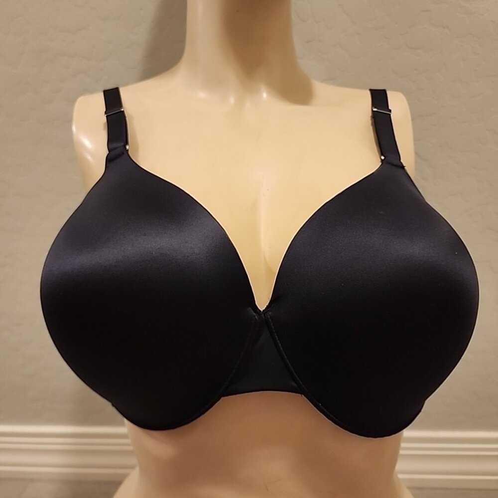 Soma Vanishing Back Full Coverage Bra 42C Black Underwire Lined